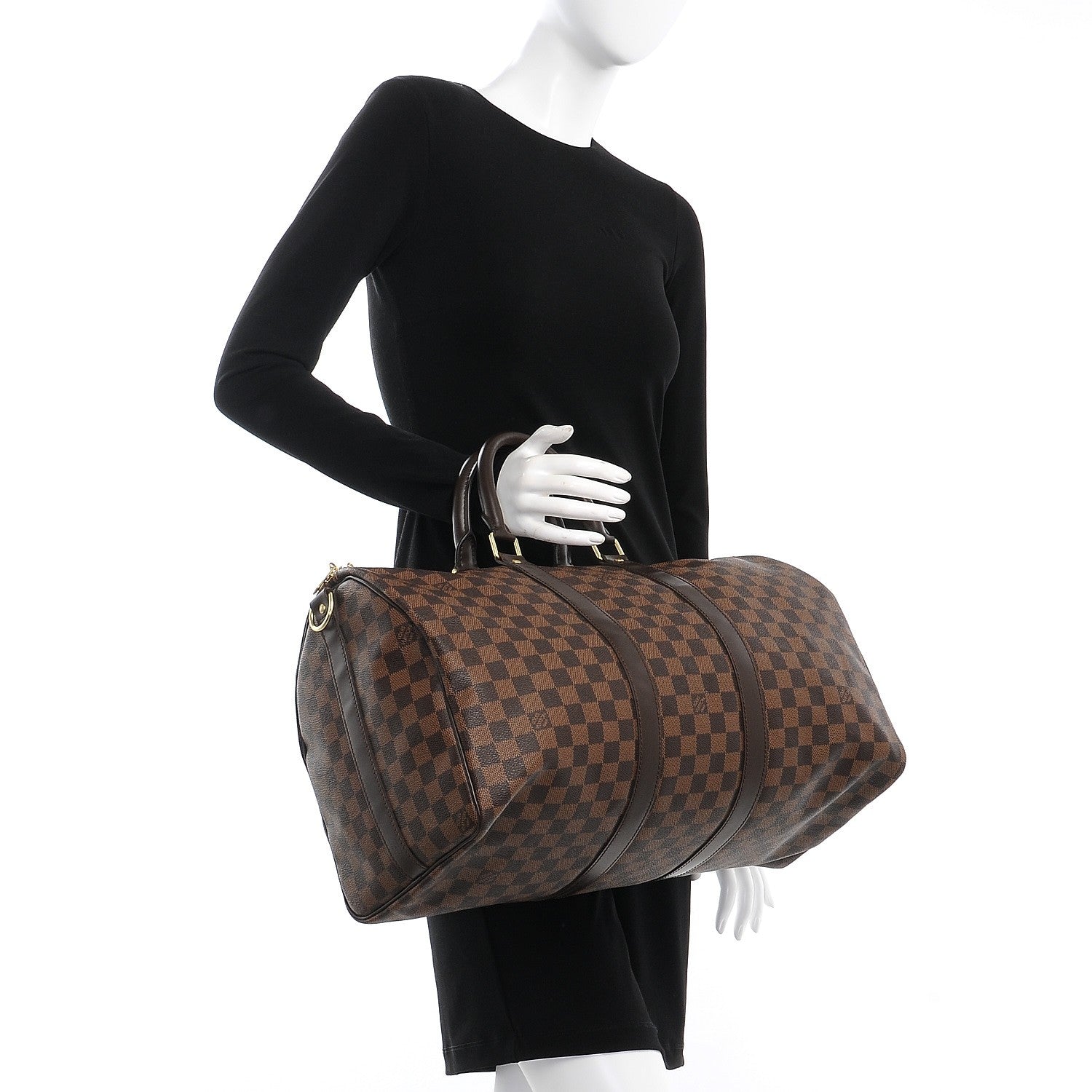 Louis Vuitton Damier Ebene Keepall Bandouliere 45 3 of 12