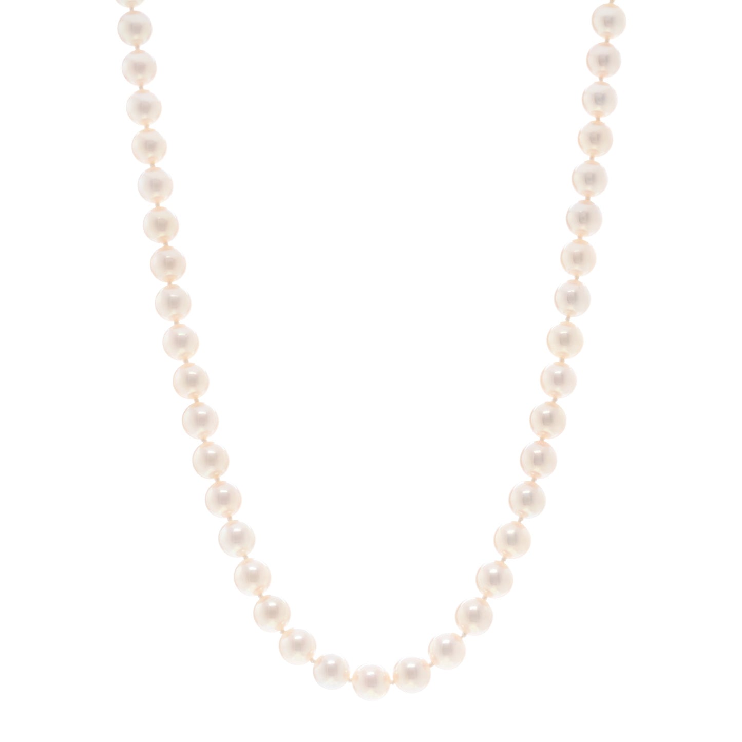 18K White Gold Akoya Pearl 6.5-7mm Signature Strand Necklace