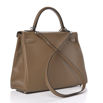 Hermes Evercolor Kelly Retourne 32 Beige De Weimar 3 of 40