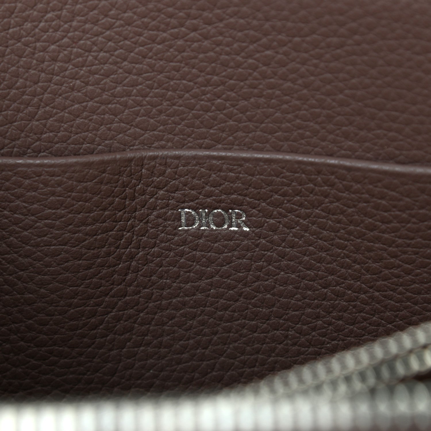 Christian Dior Oblique Zip Around Travel Wallet Brown Navy 6 of 8