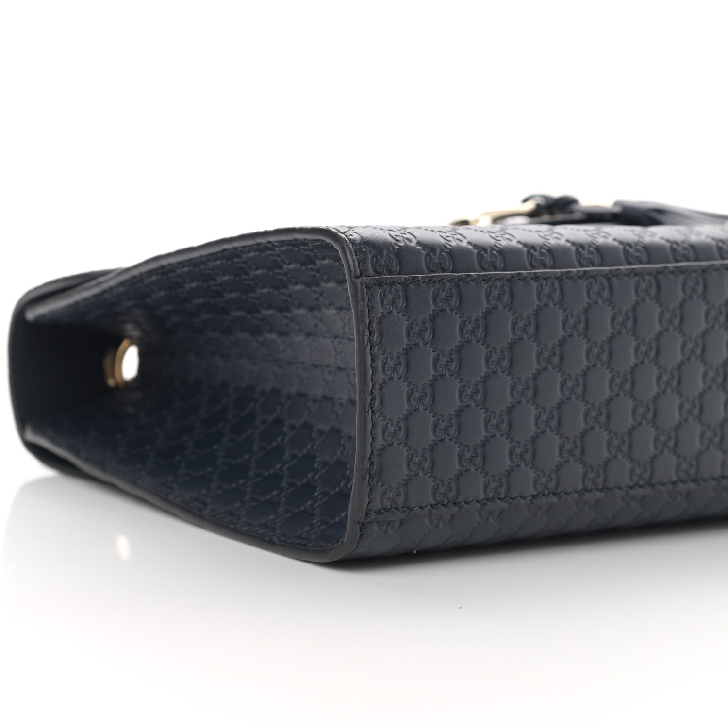 Gucci Soft Microguccissima Medium Emily Chain Shoulder Bag Blue 9 of 11