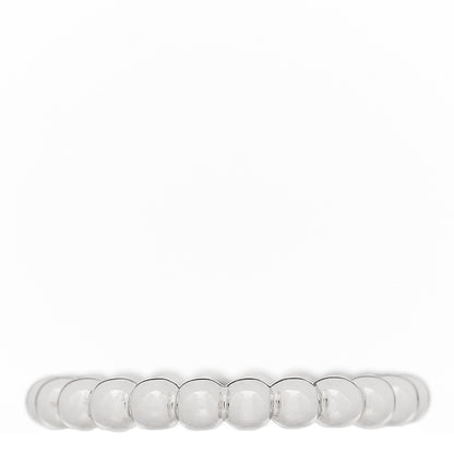 Van Cleef & Arpels 18K White Gold Small Perlee Ring 53 6.5 1 of 5