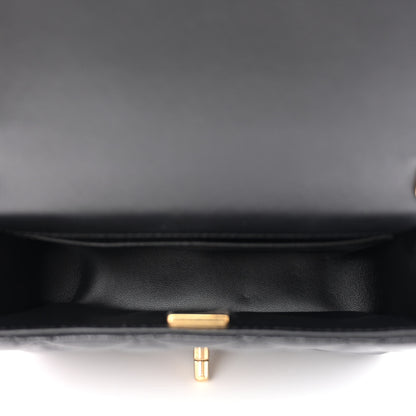 Chanel Shiny Lambskin Quilted Pearl Twist Mini Square Flap Black 6 of 11