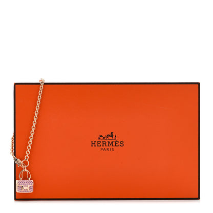 Hermes 18K Rose Gold Pink Sapphire Constance Amulettes Bracelet SH 5 of 5