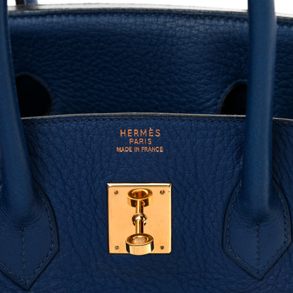 Hermes Taurillon Clemence Birkin 35 Bleu Brighton 6 of 21