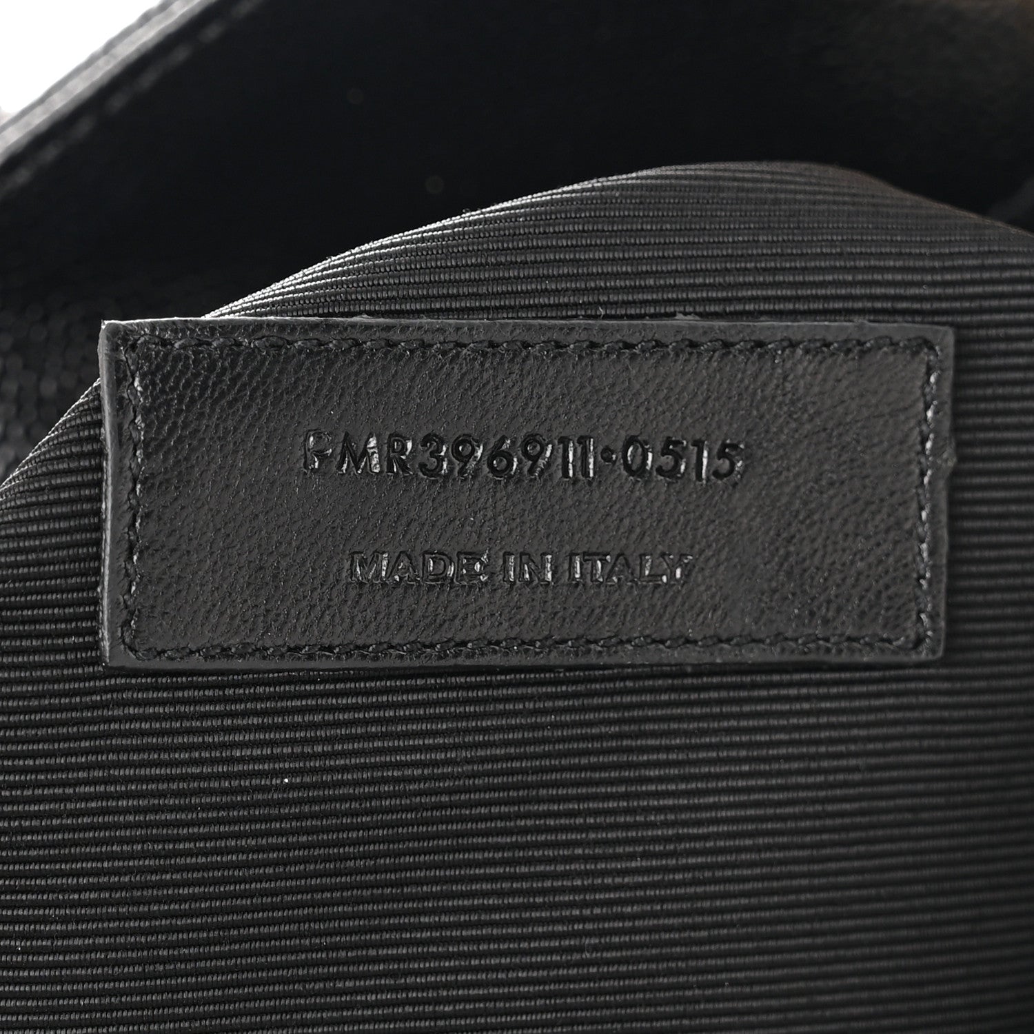Saint Laurent Grain De Poudre Matelasse Chevron Monogram Shopping Bag Black 11 of 11