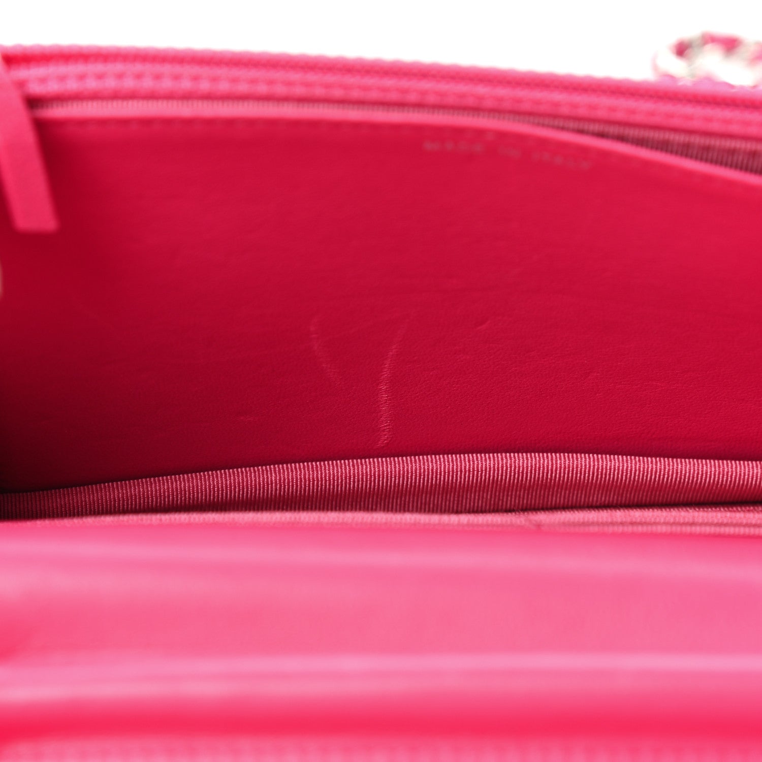 Chanel Lambskin Quilted Wallet On Chain WOC Pink 9 of 11