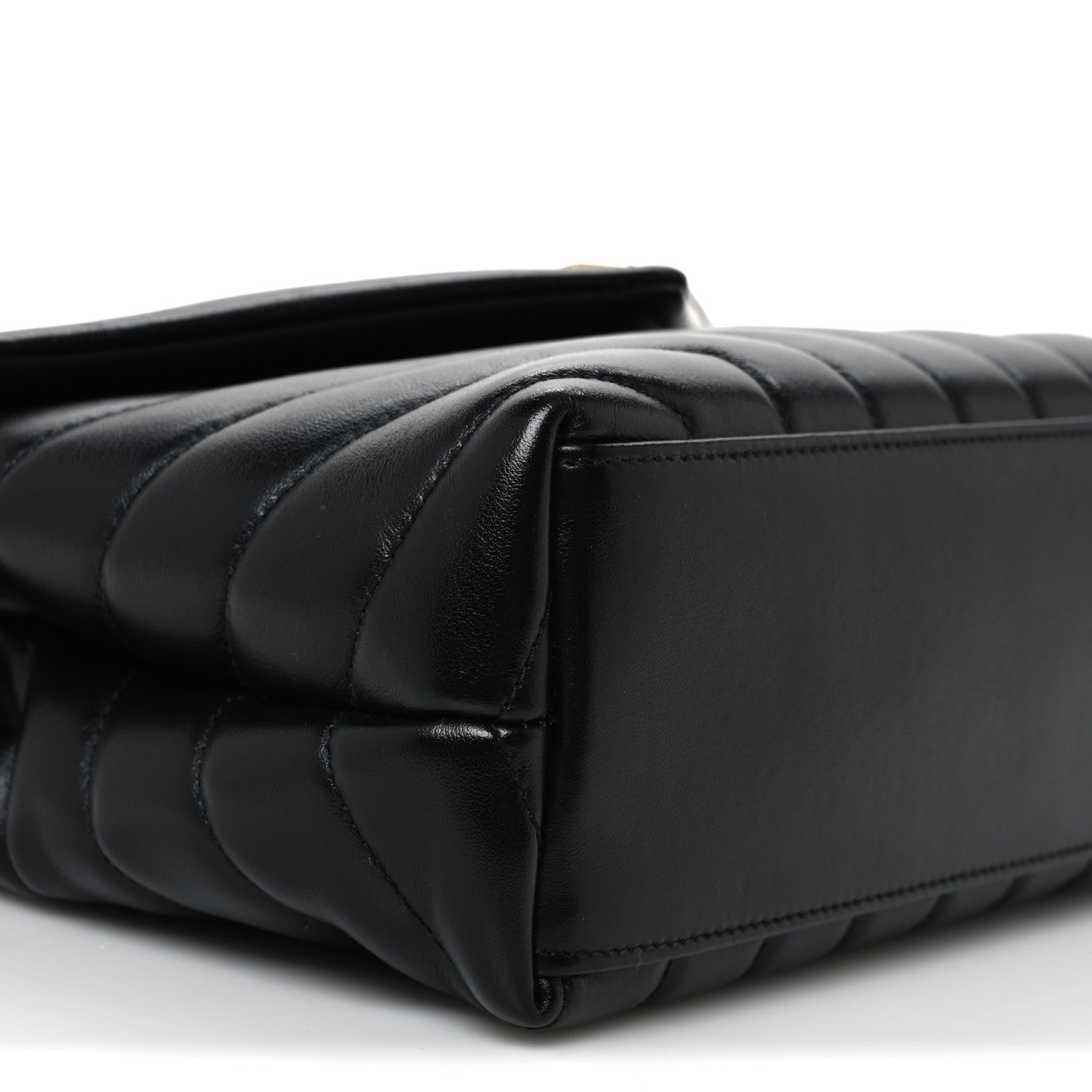 Saint Laurent Calfskin Y Quilted Monogram Small Loulou Chain Satchel Black 10 of 12