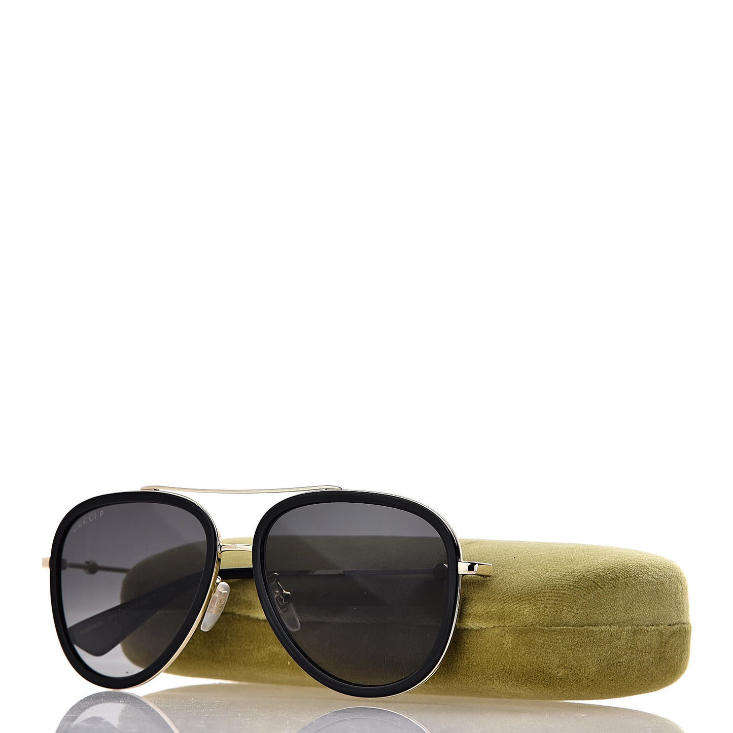 Aviator Sunglasses GG0062S Black Gold