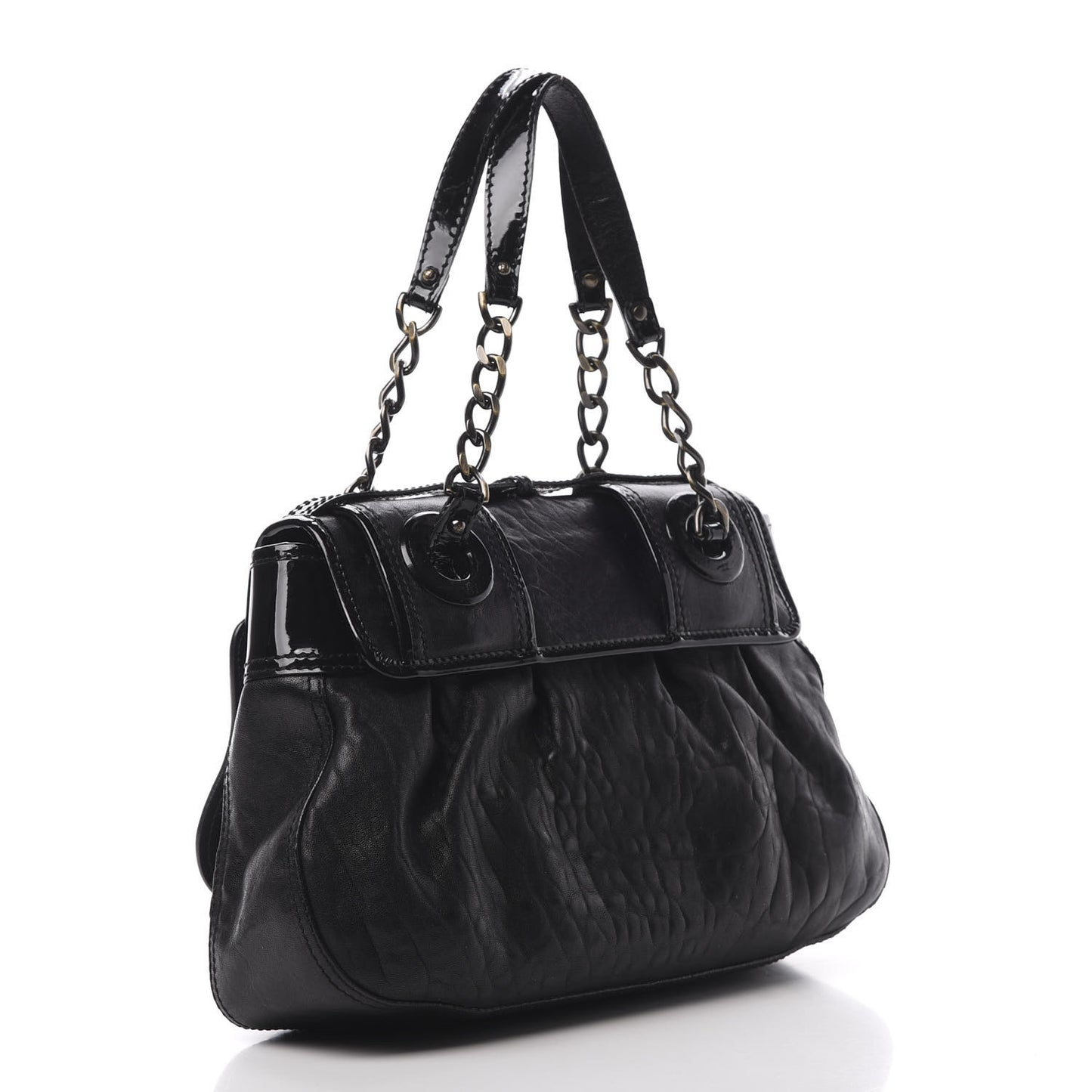 Nappa Patent B Bag Black