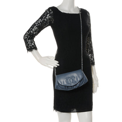 Chanel Caviar Half Moon Wallet On Chain WOC Blue 2 of 9