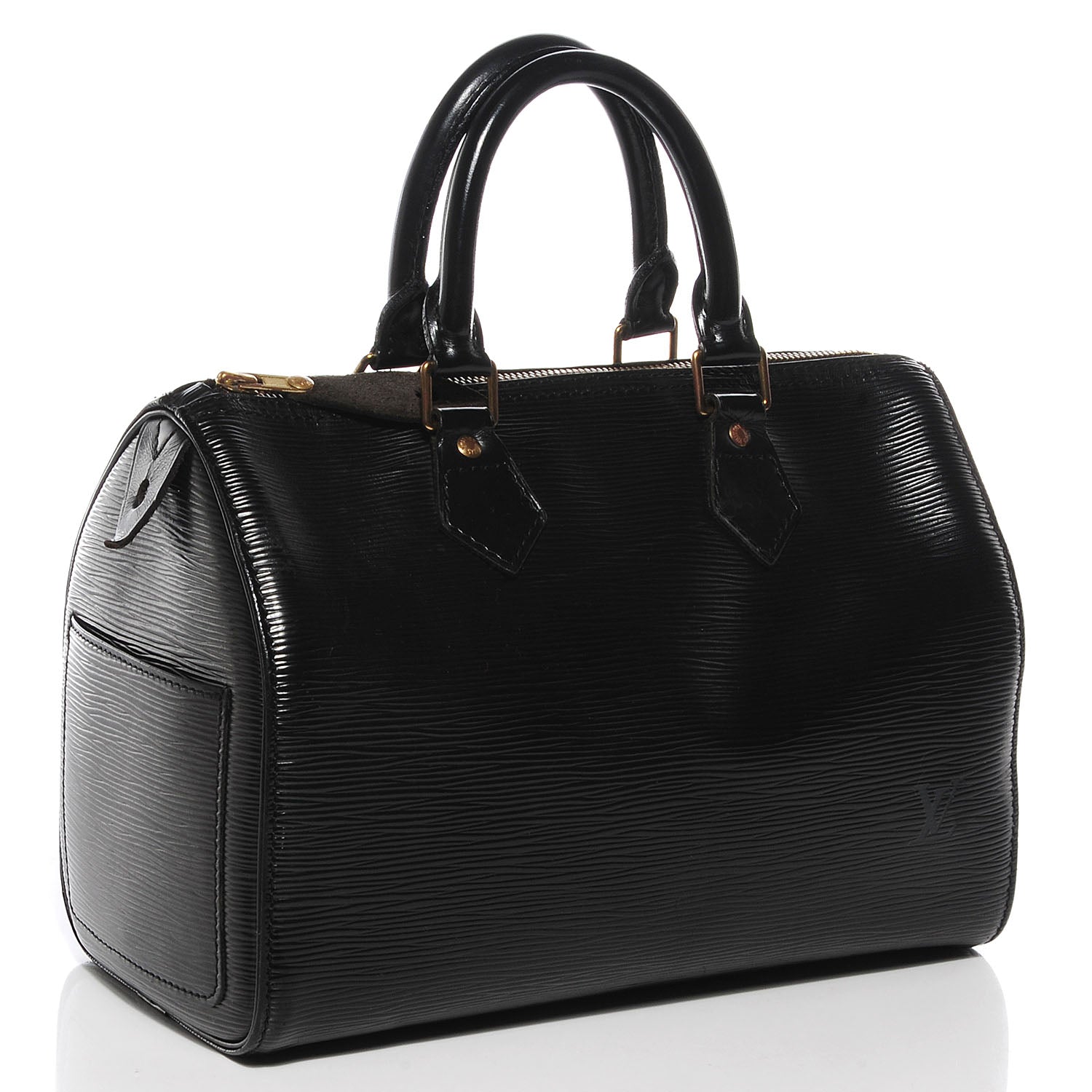 Louis Vuitton Epi Speedy 25 Black 3 of 7