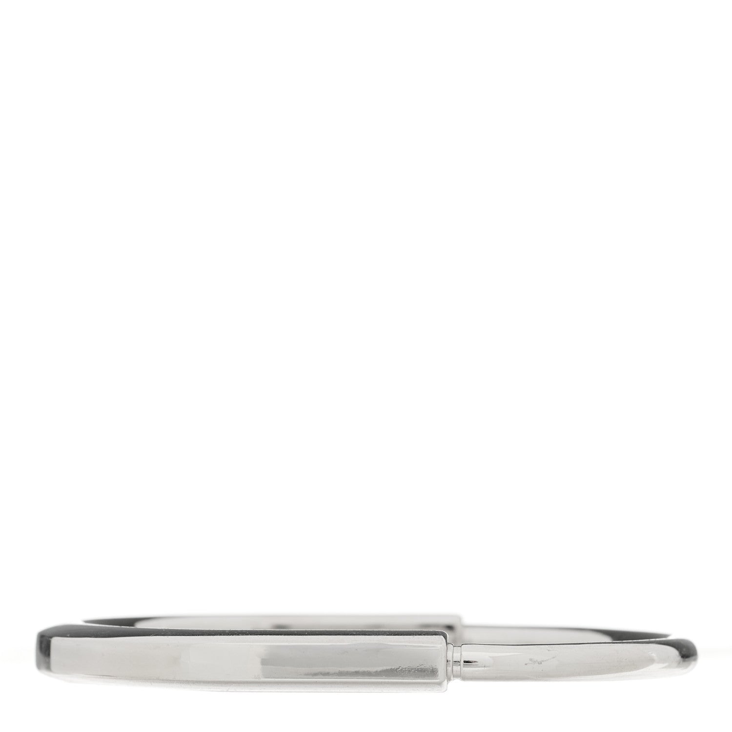 Tiffany 18K White Gold Tiffany Lock Bangle Bracelet 1 of 7