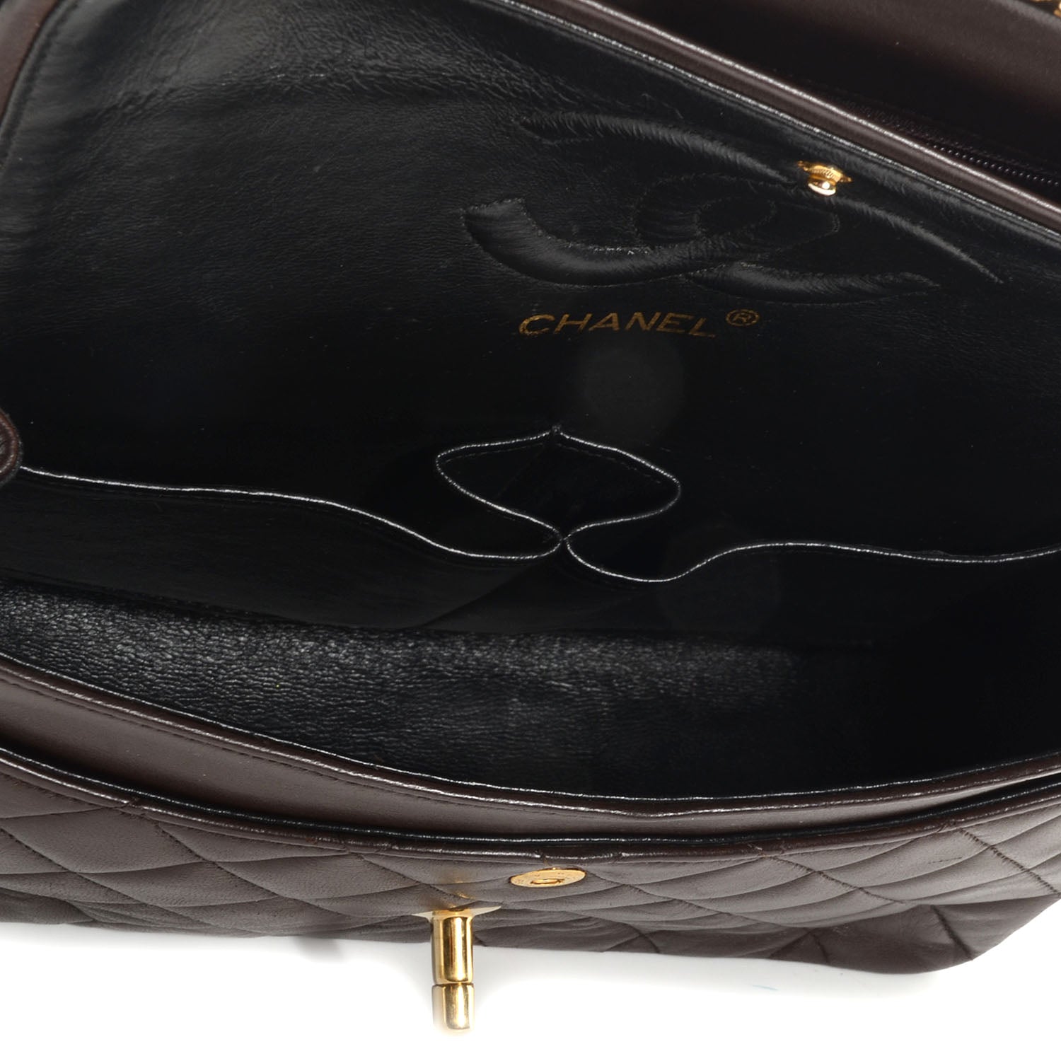 Chanel Lambskin Medium Double Flap Brown 6 of 9