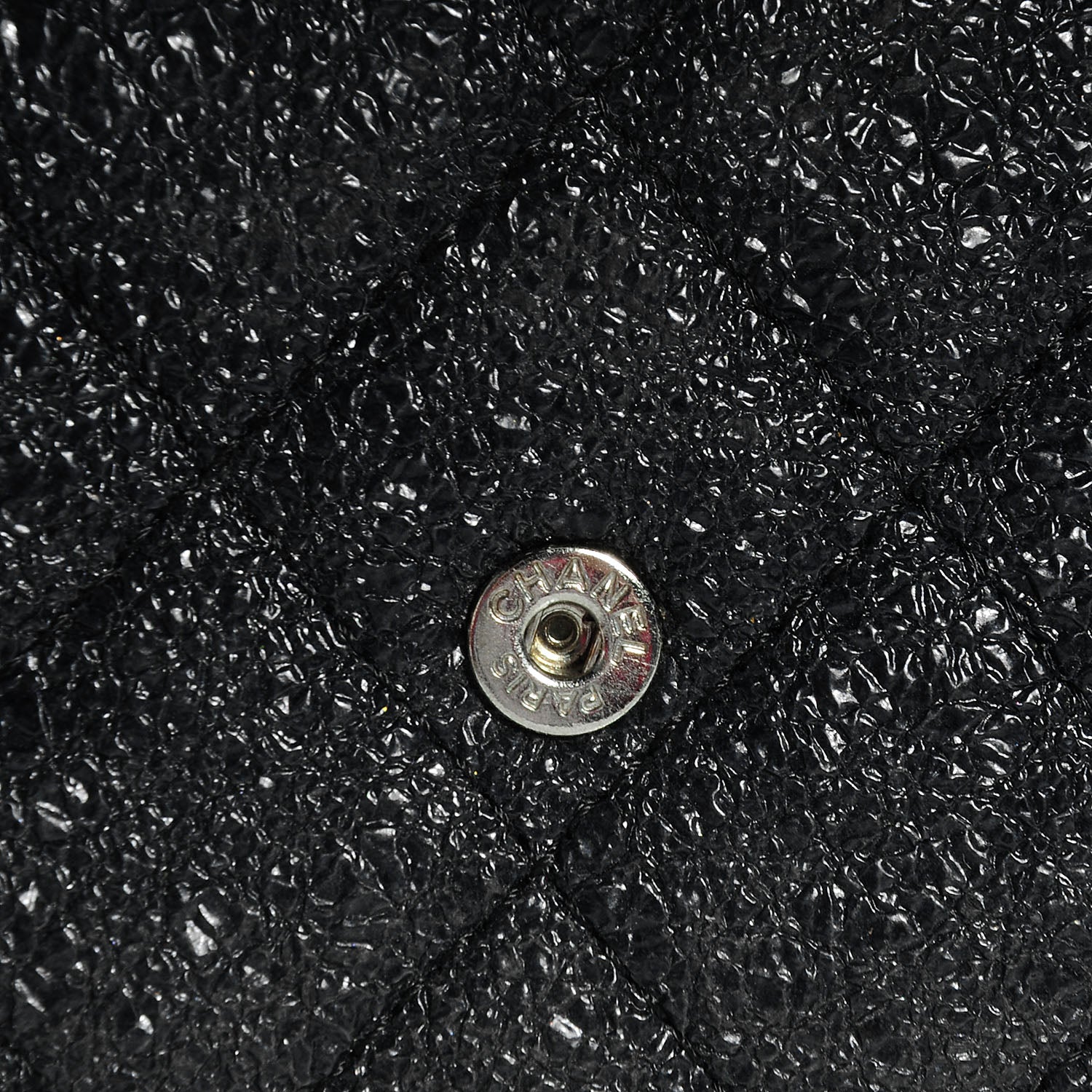 Chanel Crackled Calfskin Wallet on Chain WOC Black 8 of 8