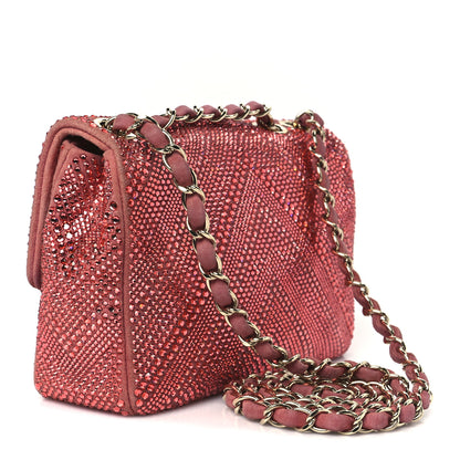 Chanel Metallic Goatskin Strass Small Flap Bag Pink 3 of 11