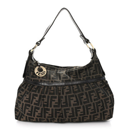 Fendi Zucca Cuoio Lucido Chef Hobo Tobacco Moro 1 of 8