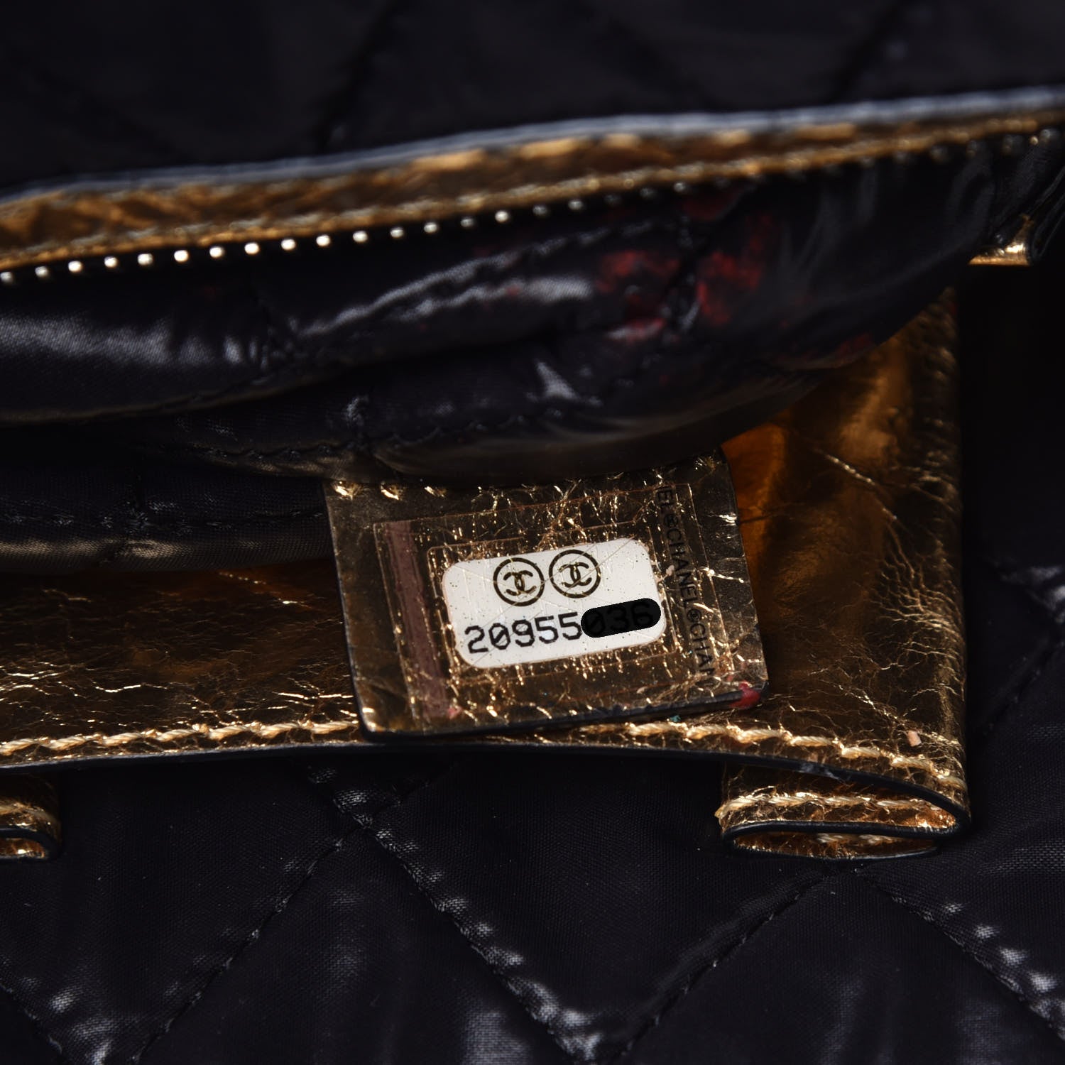 Chanel Metallic Lambskin Medium Je Ne Suis Pas En Solde Pouch Clutch Gold 7 of 7