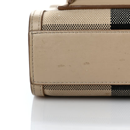 Burberry Smooth Calfskin Archive Canvas Check Mini Pocket Bag Dusty Sand 11 of 12