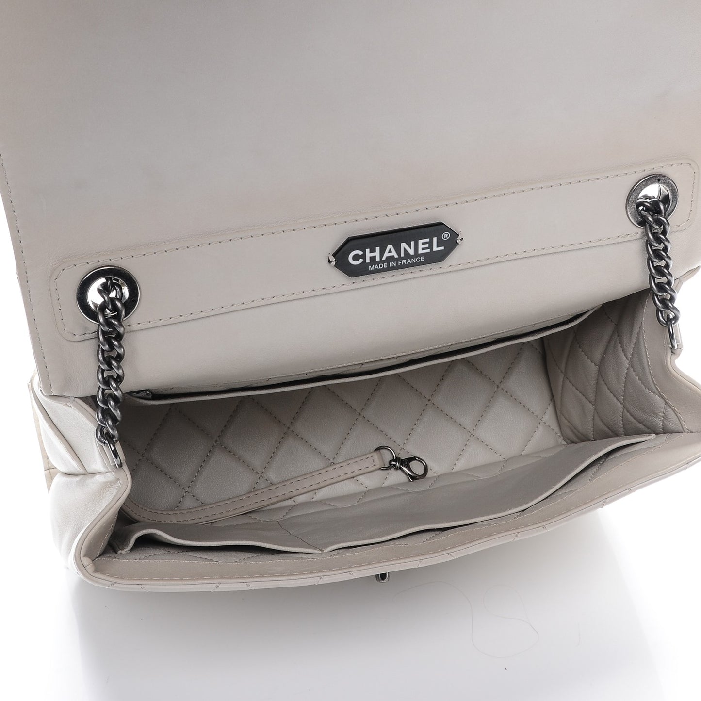 Calfskin Stitched Urban Luxury Top Handle Bag Ivory