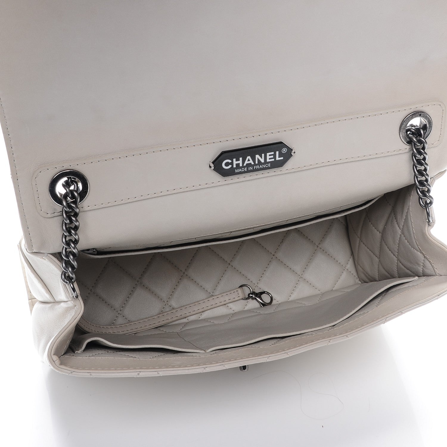 Chanel Calfskin Stitched Urban Luxury Top Handle Bag Ivory 5 of 10