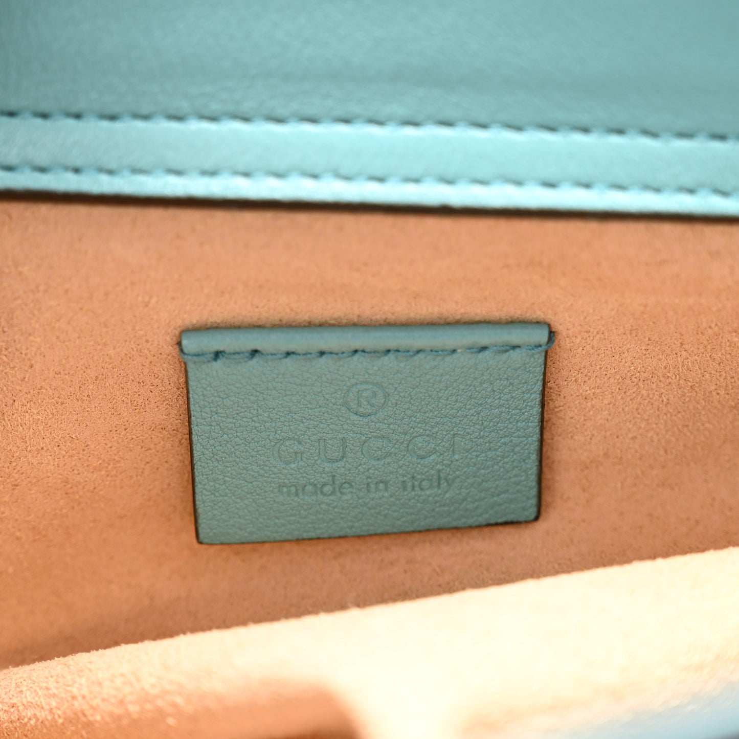 Wonka Grain Calfskin Mini Diana Tote Bag Dusty Azure Orange Fluo