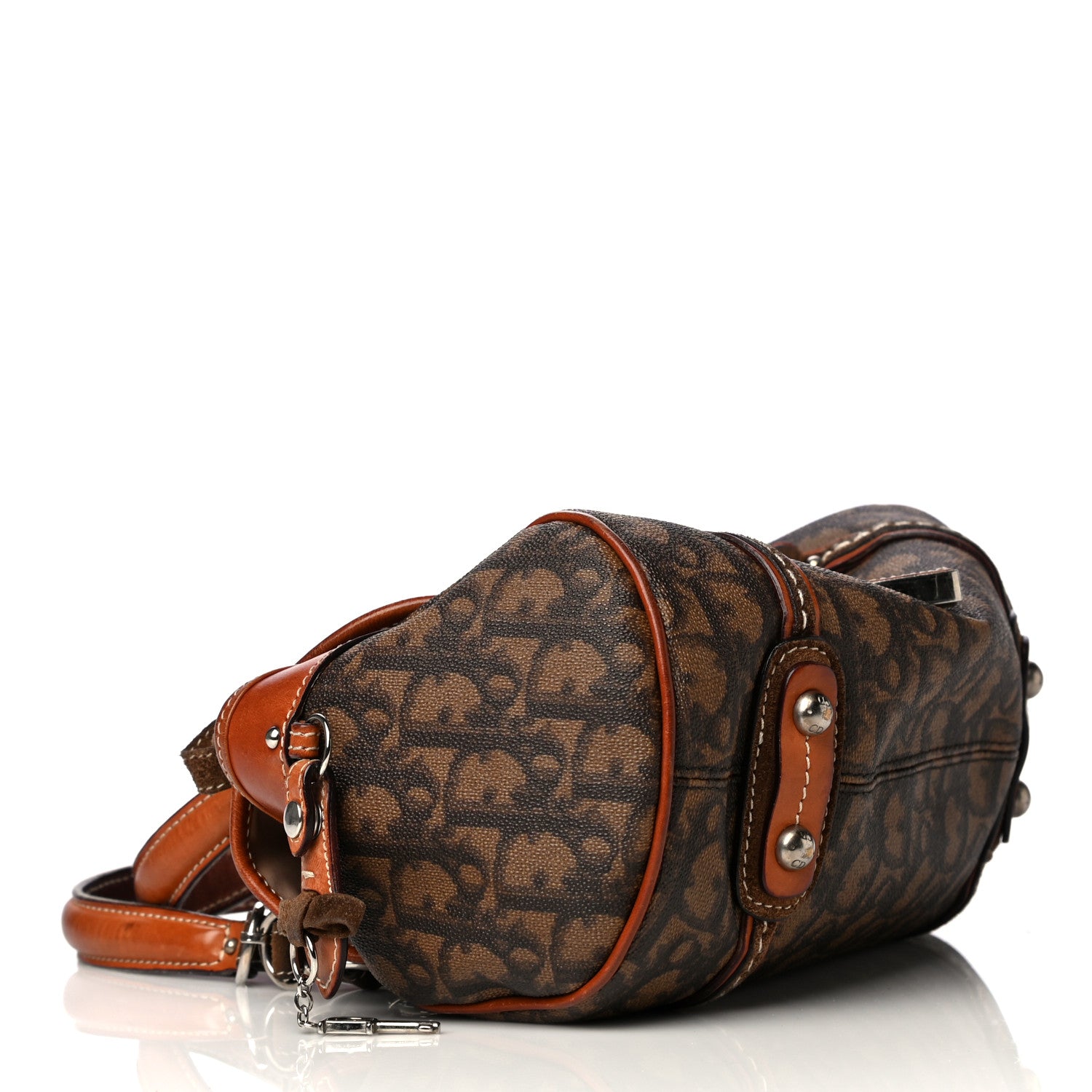 Christian Dior Monogram Romantique Trotter Flap Bag Brown 3 of 6