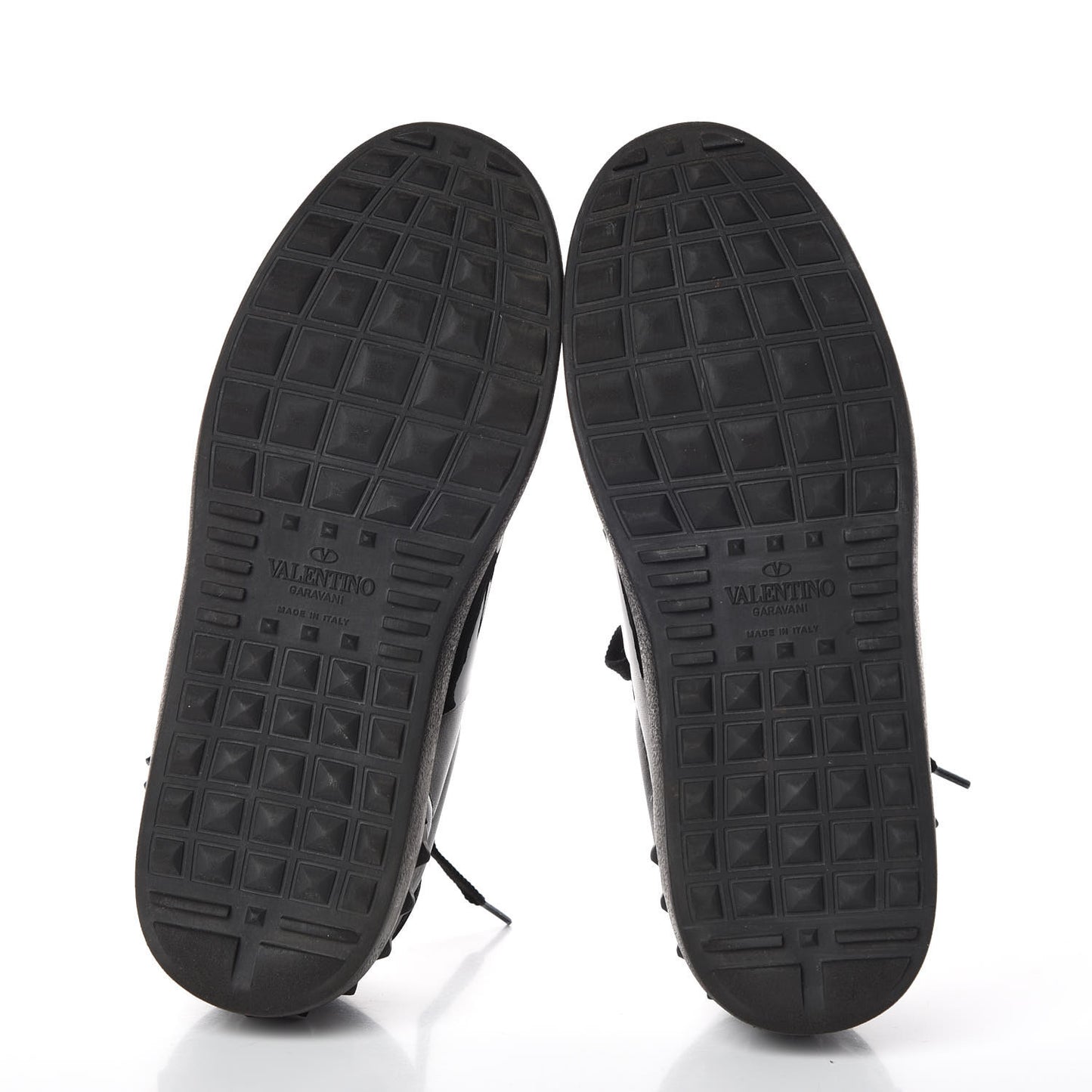 Calfskin Womens Rockstud Open Sneakers 35.5 Black