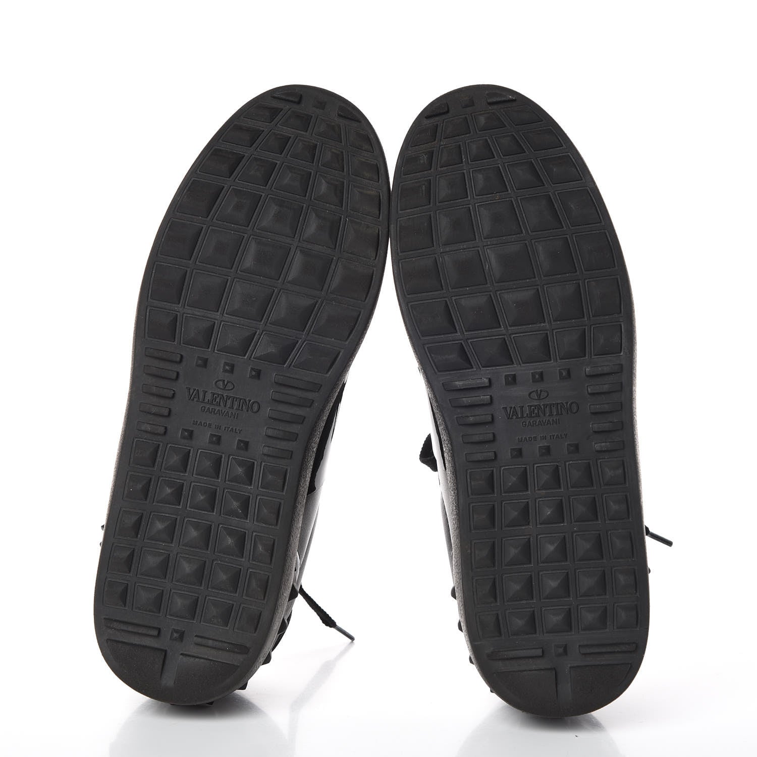 Valentino Garavani Calfskin Womens Rockstud Open Sneakers 35.5 Black 7 of 11