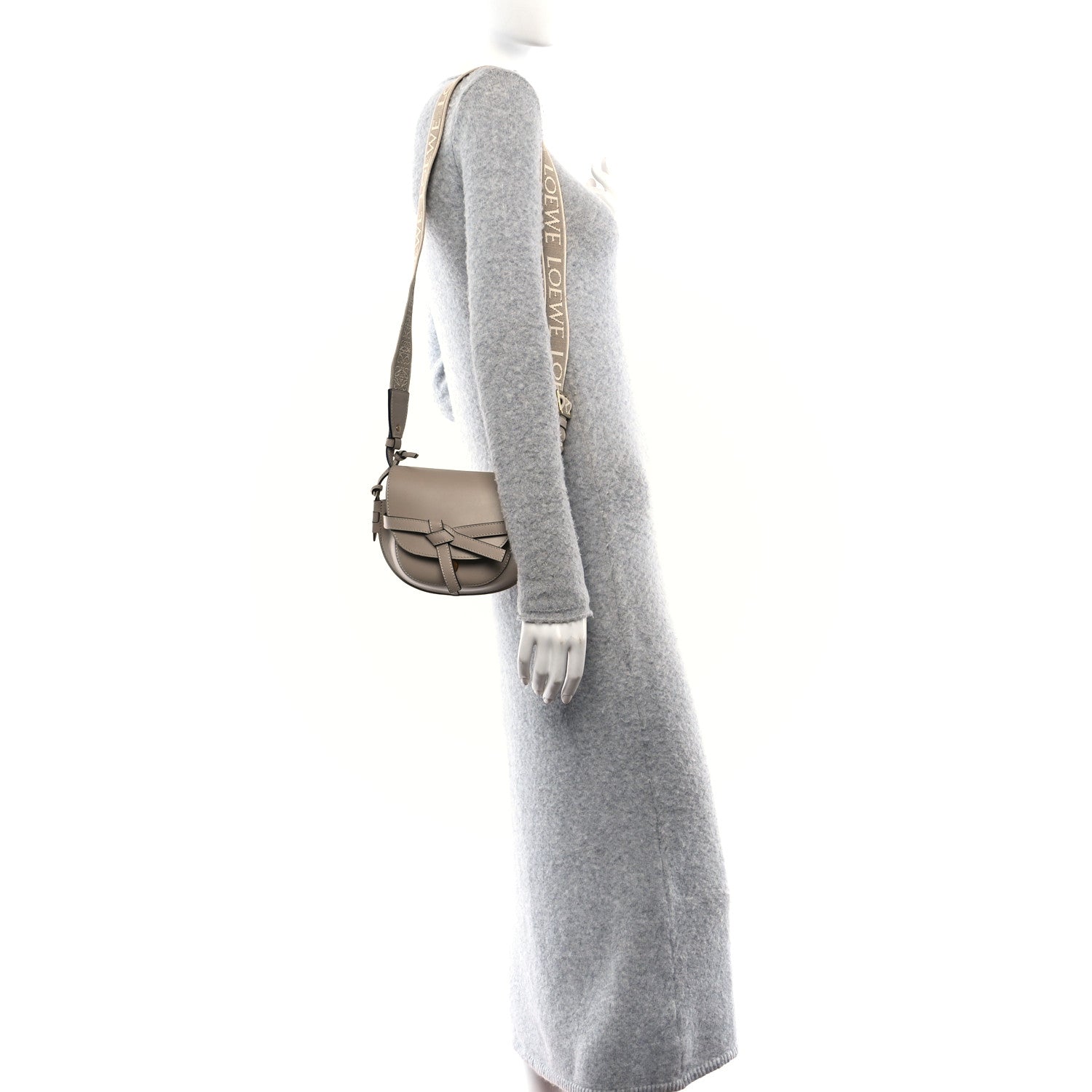 Loewe Calfskin Jacquard Mini Gate Dual Bag Sand 2 of 11