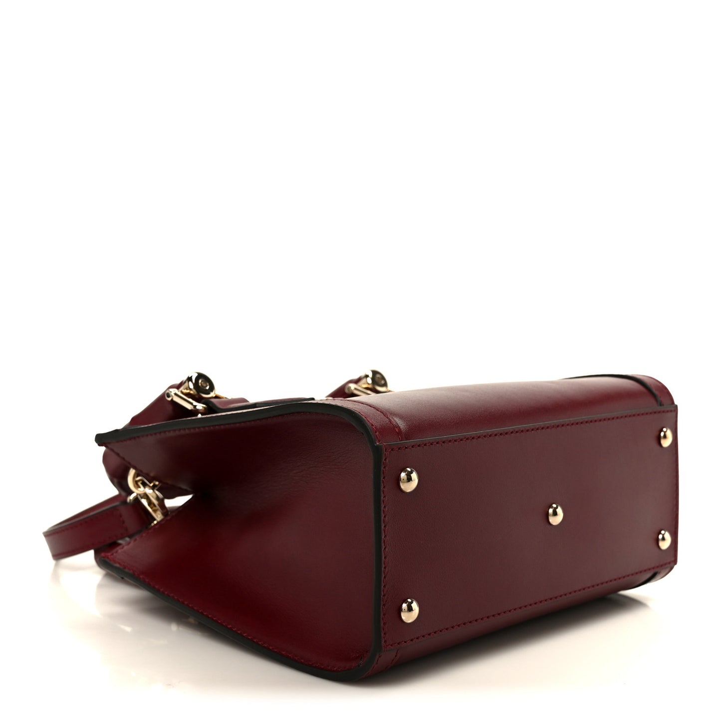 Sweetbread Calfskin Mini Diana Tote Bag Rosso Ancora