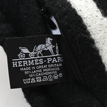 Hermes Wool Cashmere Avalon III Pillow PM Ecru Black 3 of 3