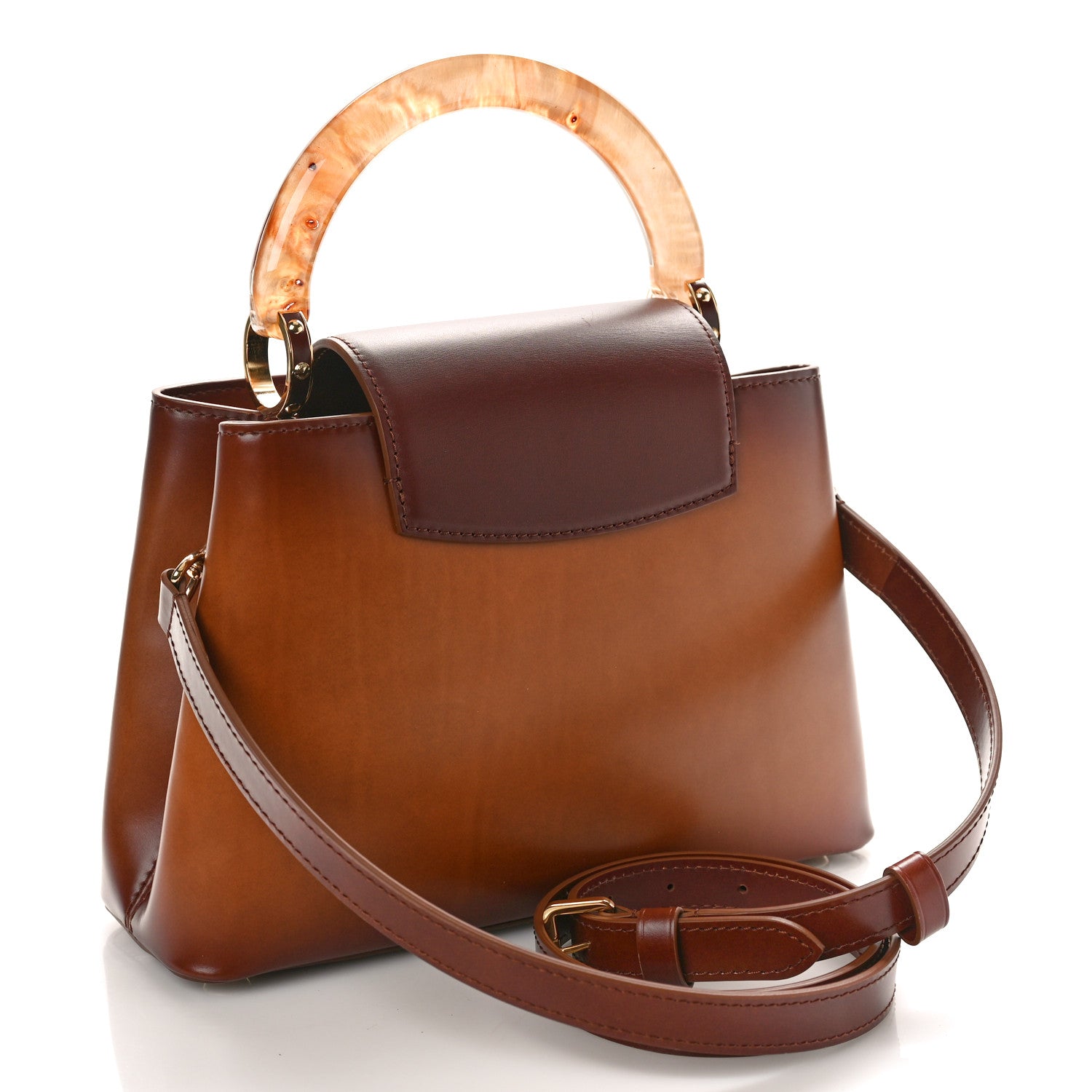 Louis Vuitton Calfskin Resin Capucines BB Smoked Tan 3 of 10