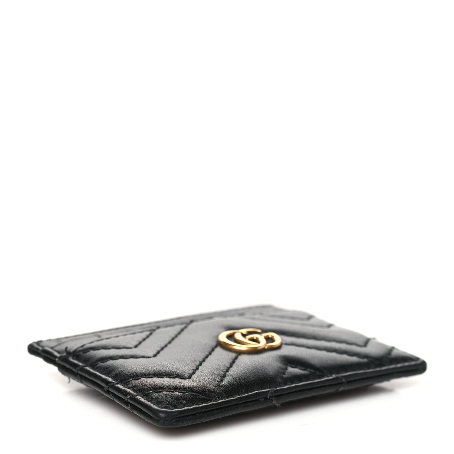Gucci Calfskin Matelasse GG Marmont Card Holder Black 4 of 9
