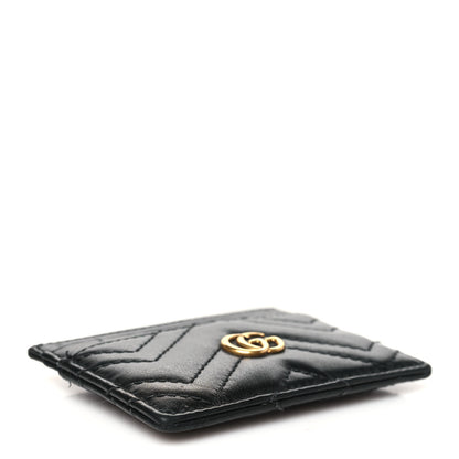 Gucci Calfskin Matelasse GG Marmont Card Holder Black 4 of 9
