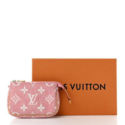 Louis Vuitton Denim Jacquard Monogram Micro Pochette Accessories Rose 7 of 7