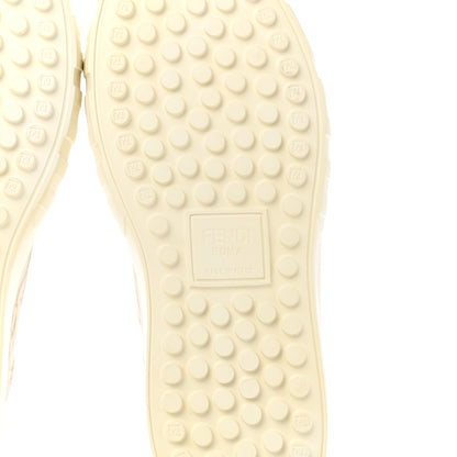 Fendi Fabric Jacquard Vitello Nappa FF Karligraphy Womens Fendi Force Low Top Sneakers 36.5 Camelia 6 of 9