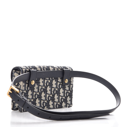 Christian Dior Oblique Saddle Belt Bag Blue 3 of 6