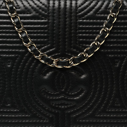 Chanel Lambskin Quilted Korean Garden Wallet On Chain WOC Black 9 of 11