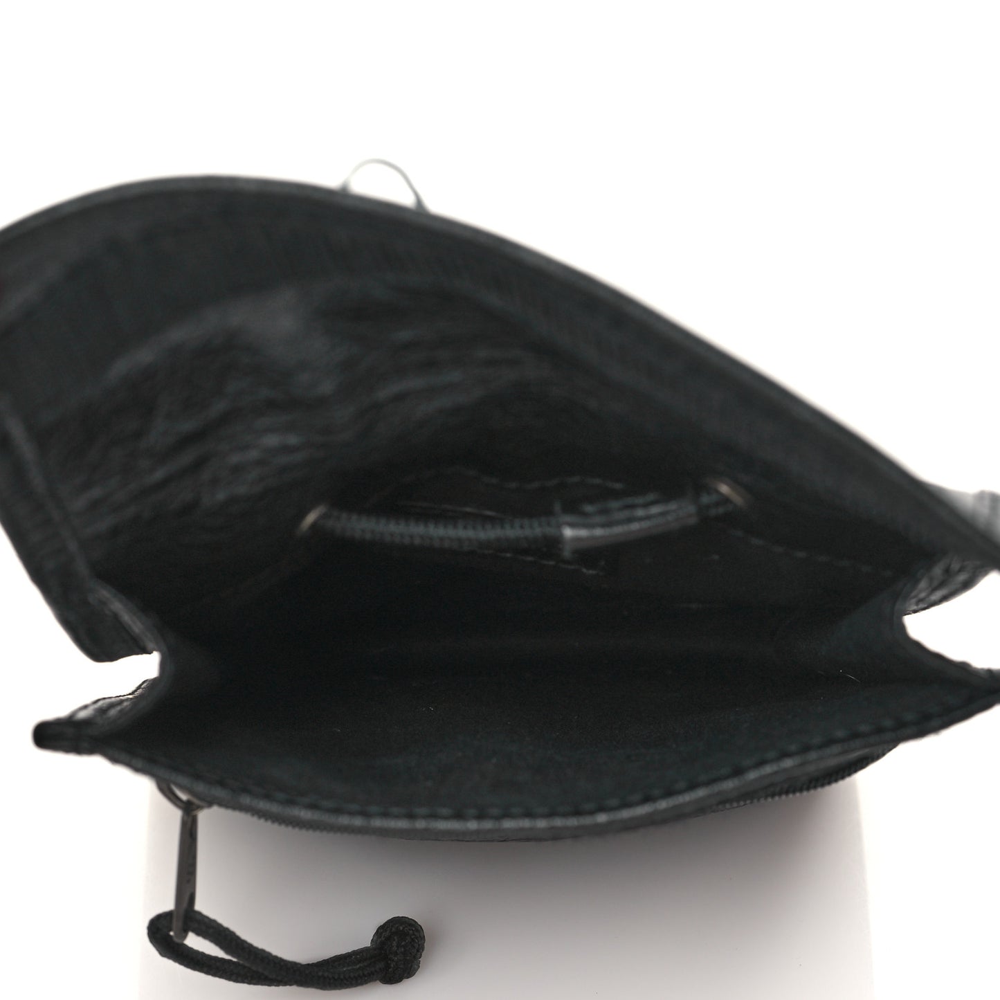 Agneau Arena Small Explorer Crossbody Pouch Black