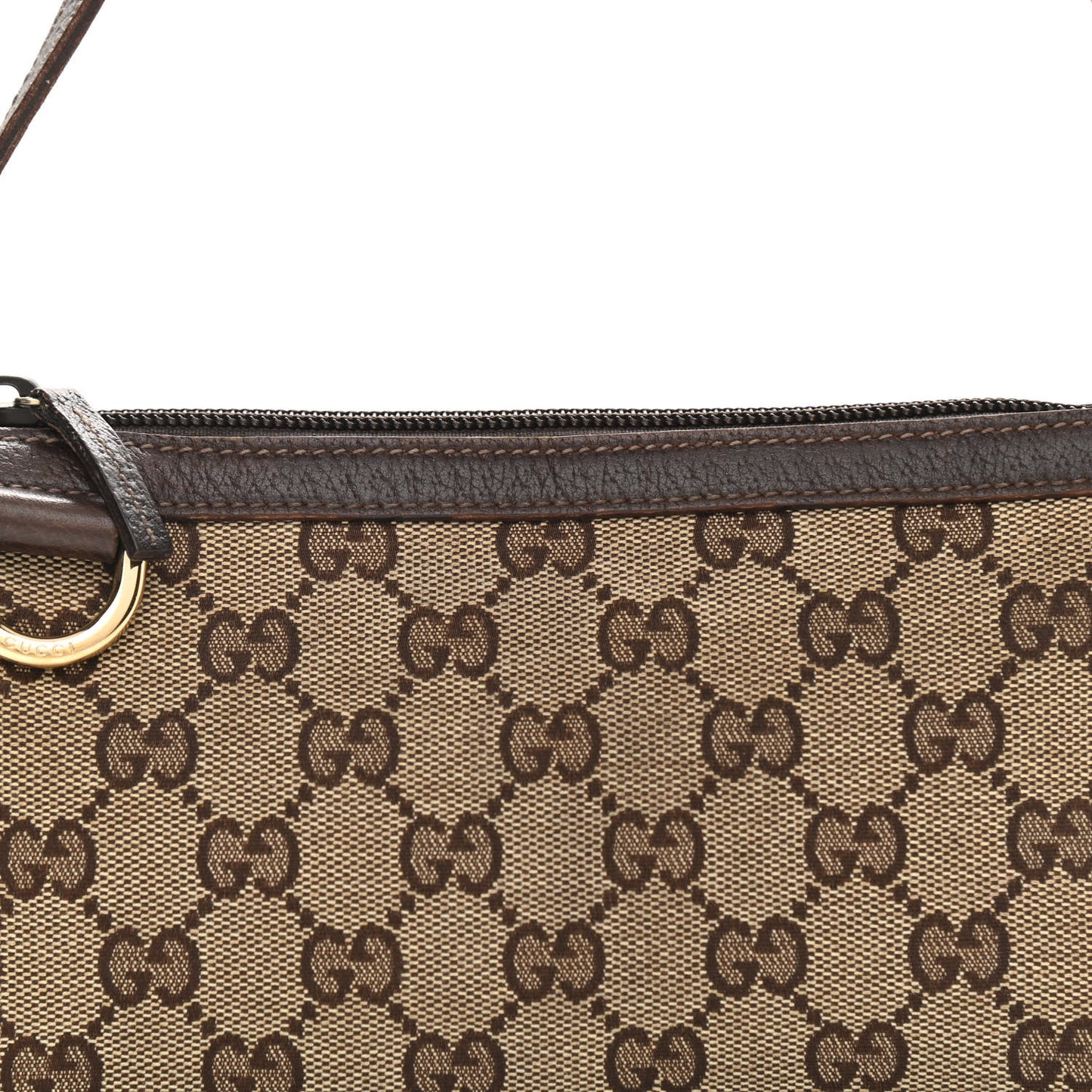 Monogram D Ring Cosmetic Case Brown