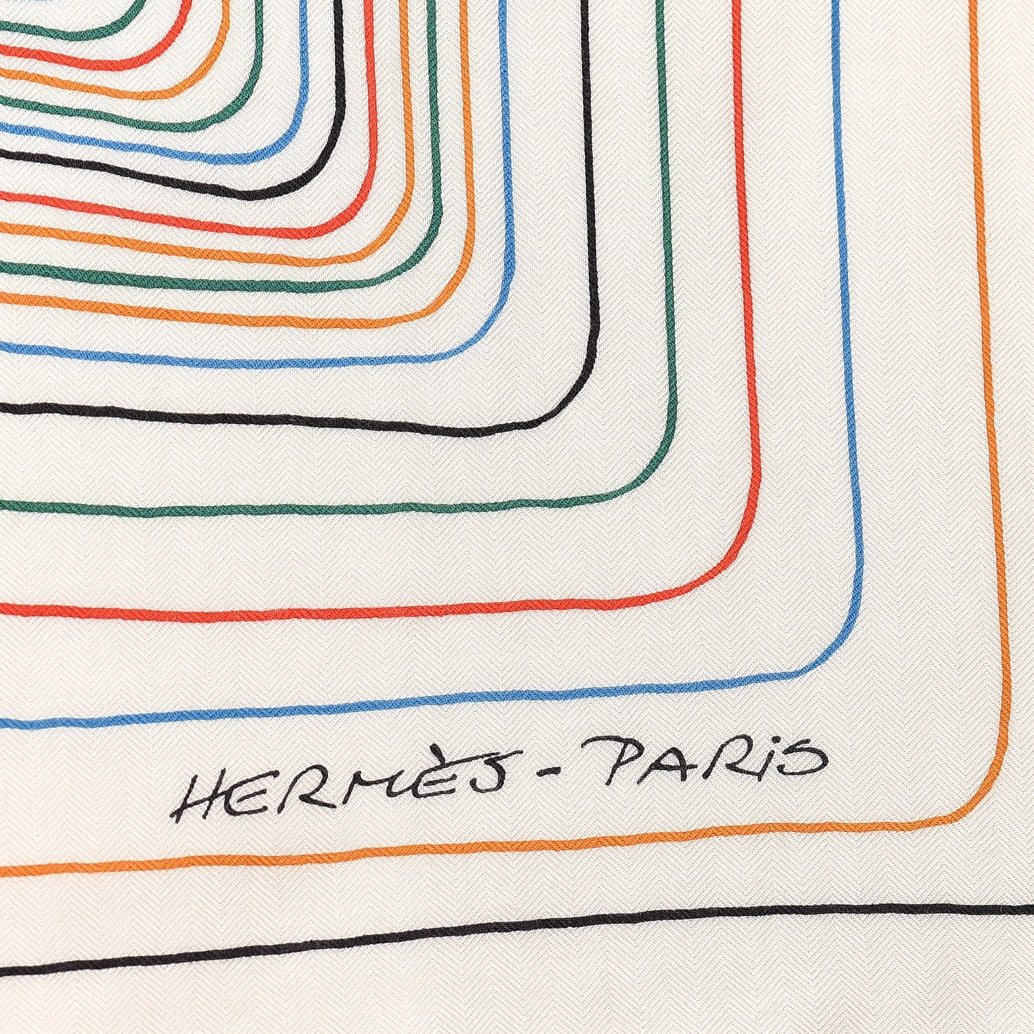 Hermes Cashmere Silk Pegase Paysage Shawl 140 Blanc Rouge Multicolor 4 of 8
