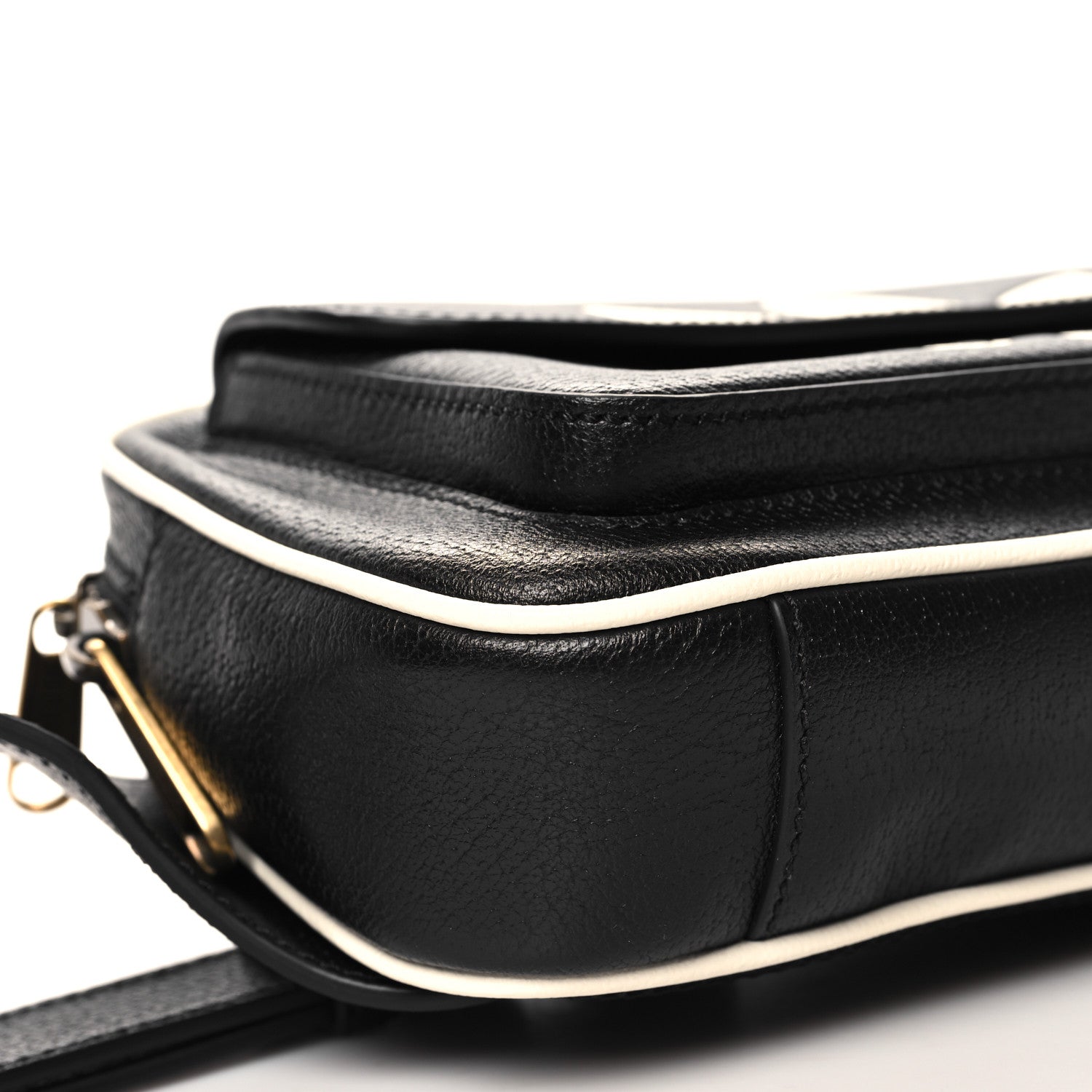 Gucci X ADIDAS Textured Dollar Calfskin Belt Bag Black 9 of 10