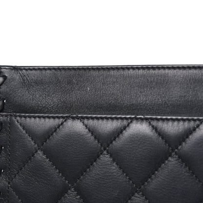 Chanel Suede Calfskin Jumbo Happy Stitch Flap Black 15 of 19