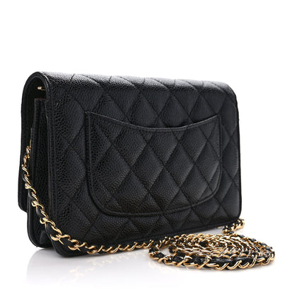 Chanel Caviar Quilted Wallet on Chain WOC Black 3 of 10