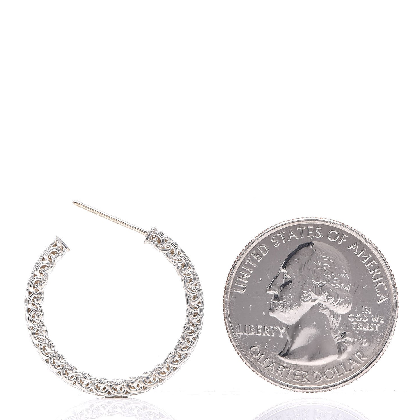 Sterling Silver Narrow Somerset Hoop Earrings