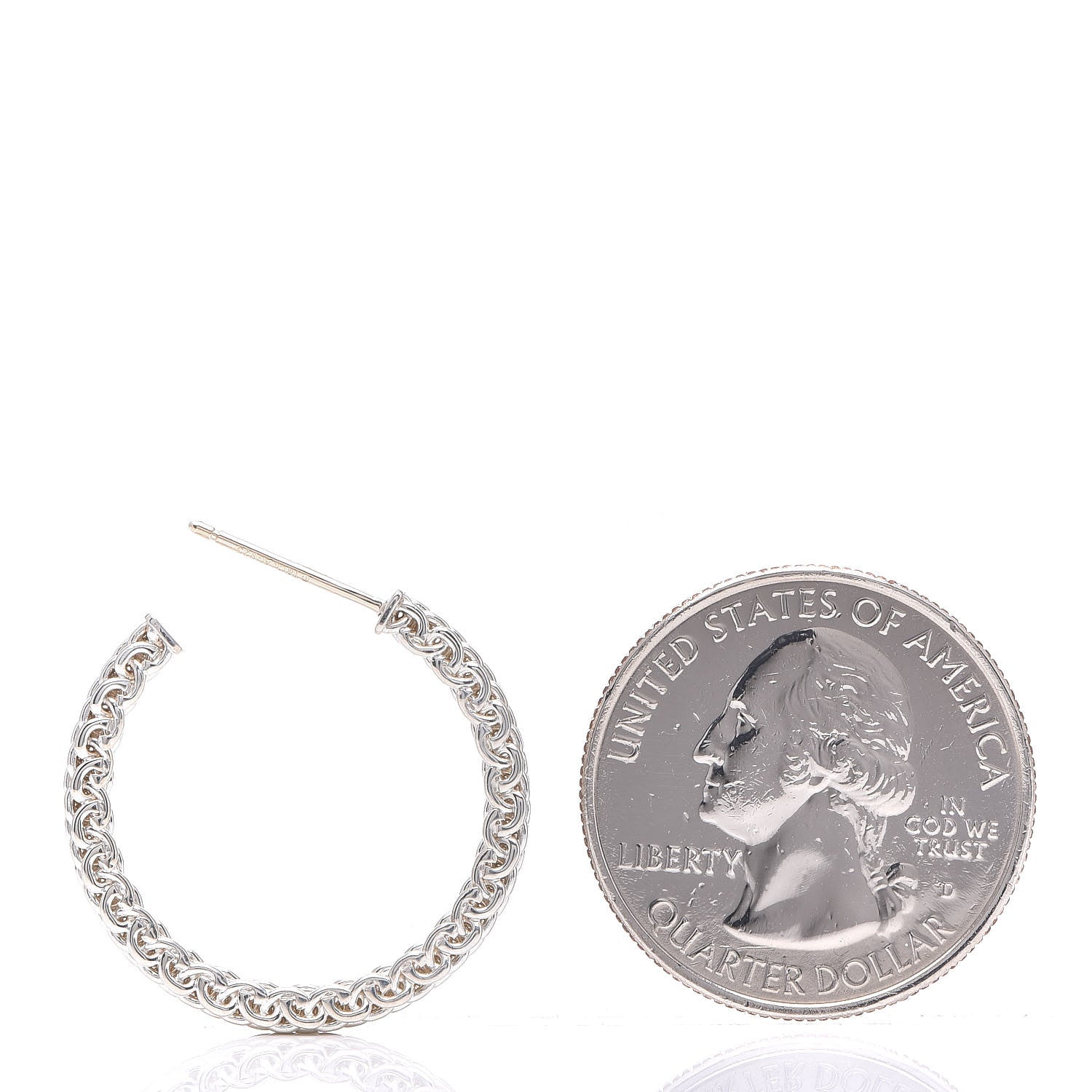 Tiffany Sterling Silver Narrow Somerset Hoop Earrings 2 of 6