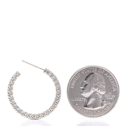 Tiffany Sterling Silver Narrow Somerset Hoop Earrings 2 of 6