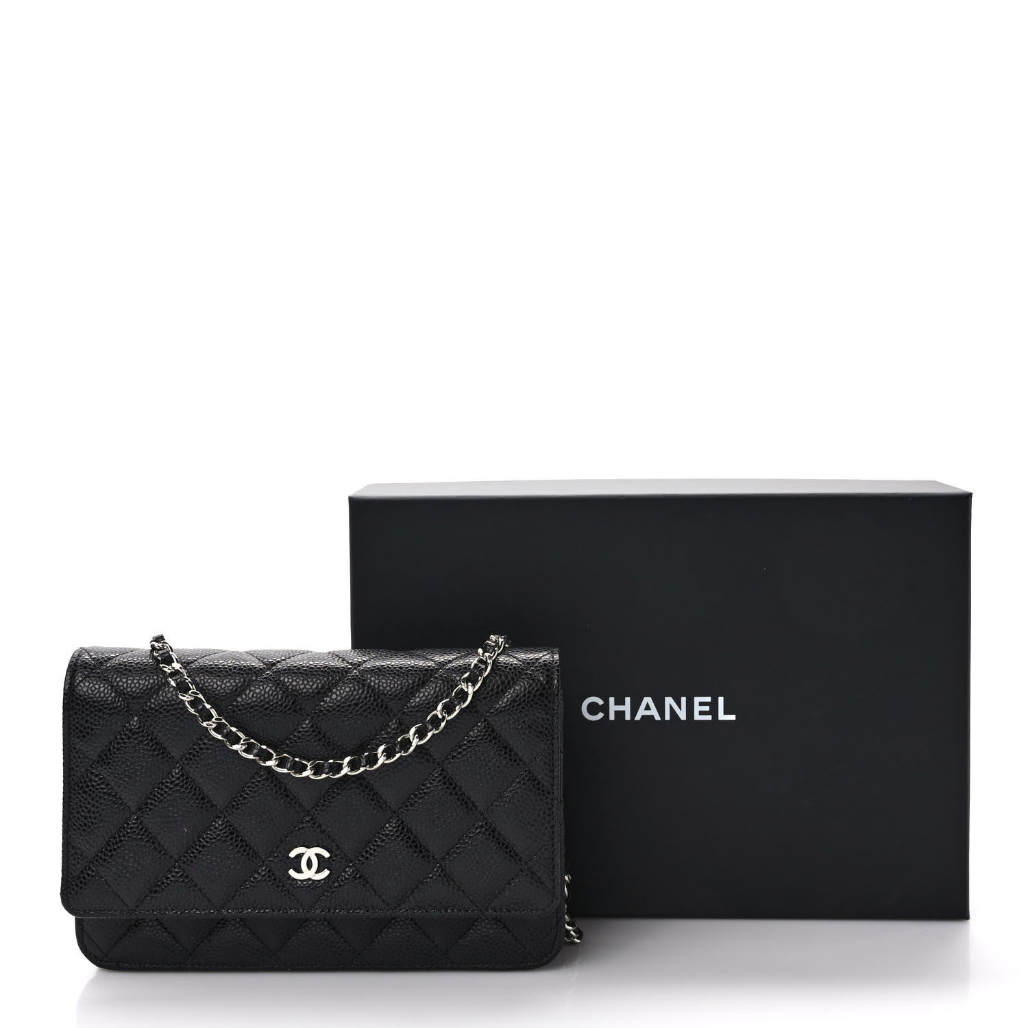 Chanel Caviar Quilted Wallet on Chain WOC Black 9 of 9