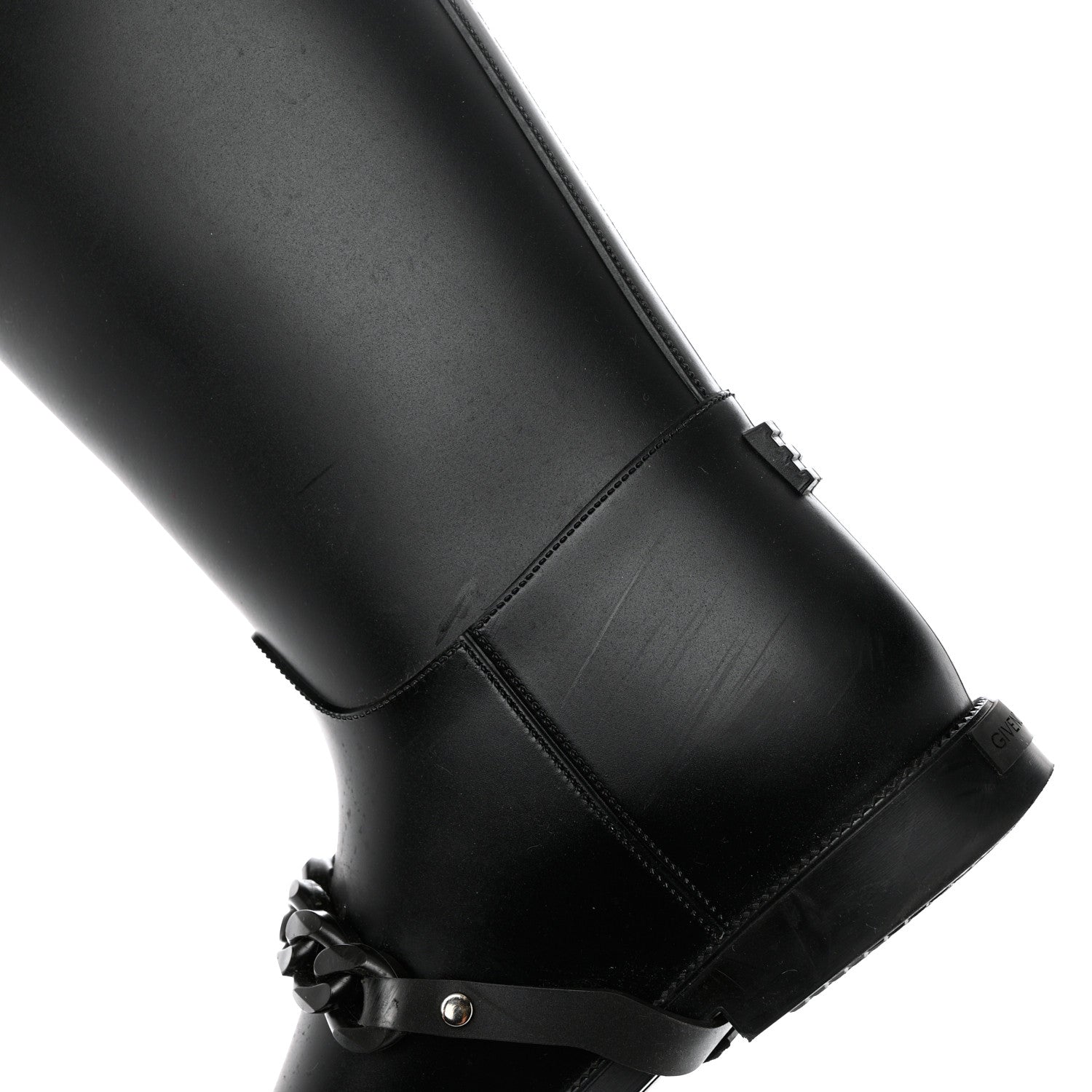 Givenchy PVC Chain Strap Rain Boots 40 Black 9 of 11